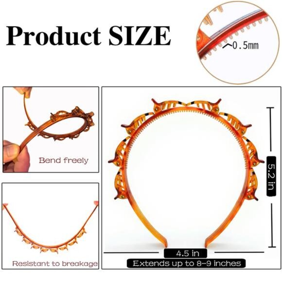 2 Pcs Bangs Hairstyle Hairpin Headband, Professional Weave Bangs Clip - Picture 2 of 6